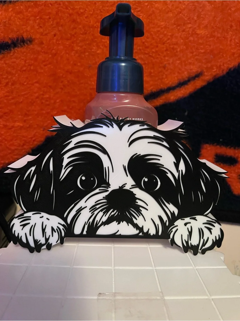 Shih Tzu bath and body works soap holder